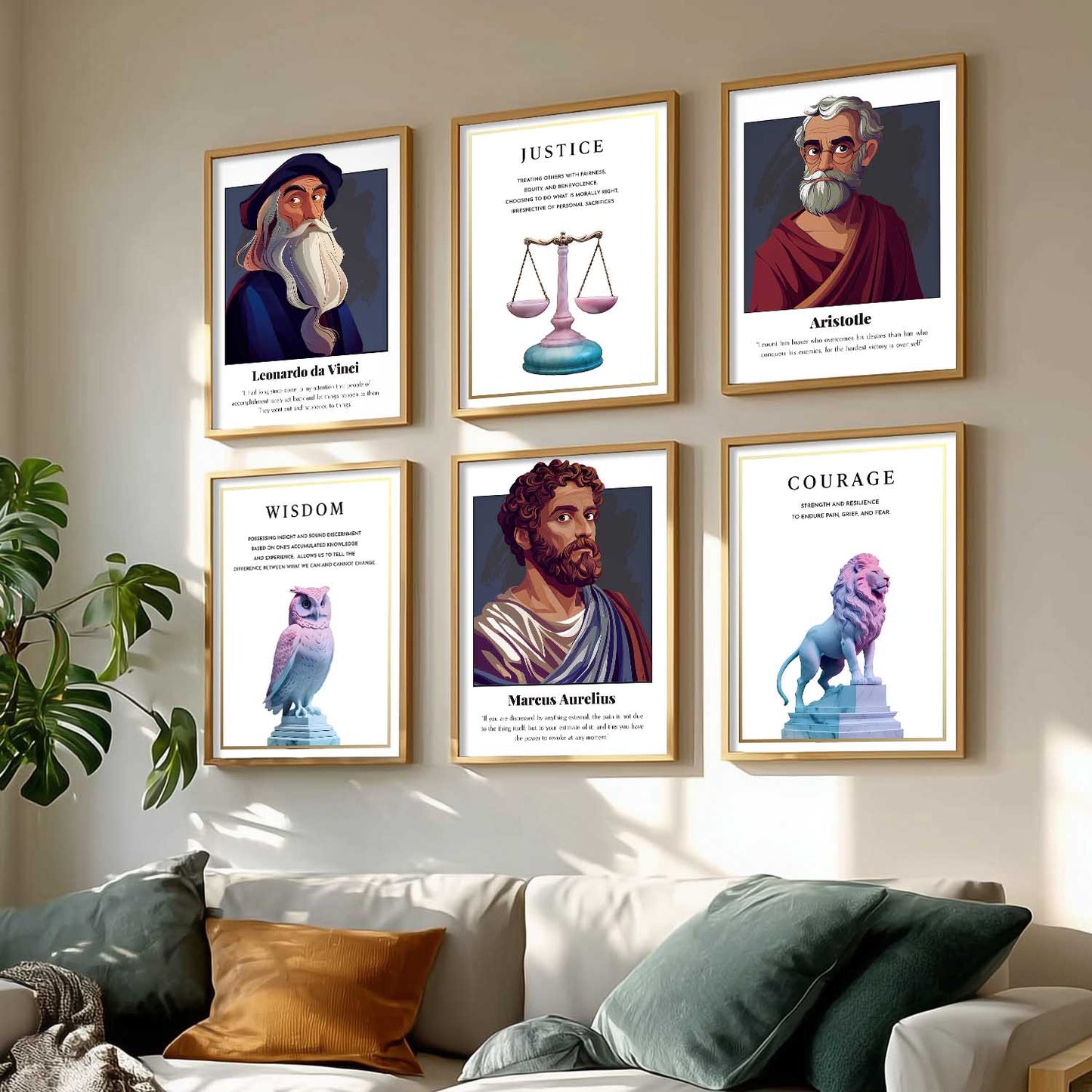 Inspirational Quotes Wall Art Paintings with Frame for Living Room Bedroom