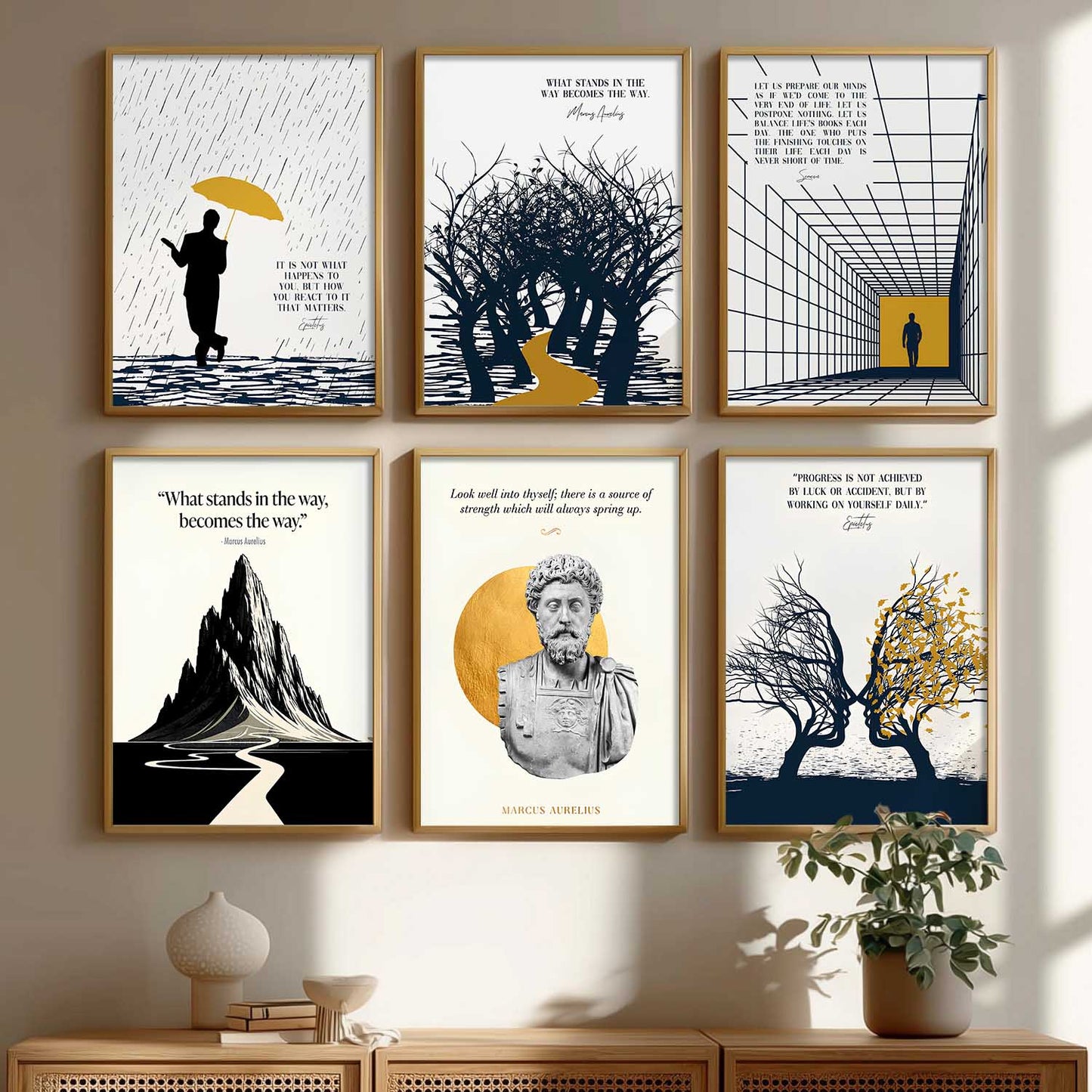 Motivational Quotes Wall Art Paintings with Frame for Living Room Bedroom