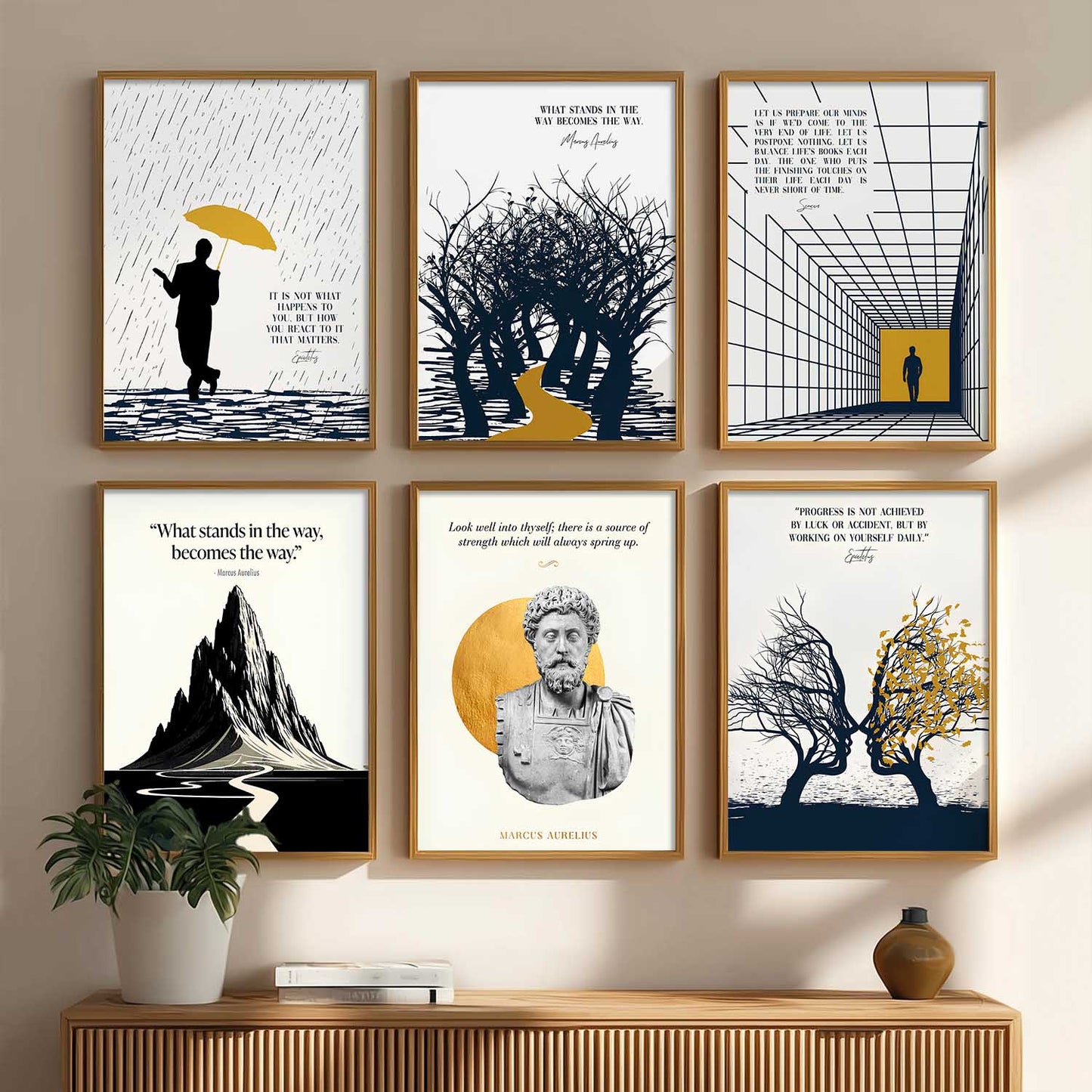 Motivational Quotes Wall Art Paintings with Frame for Living Room Bedroom