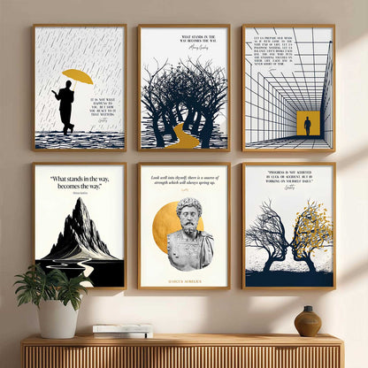 Motivational Quotes Wall Art Paintings with Frame for Living Room Bedroom