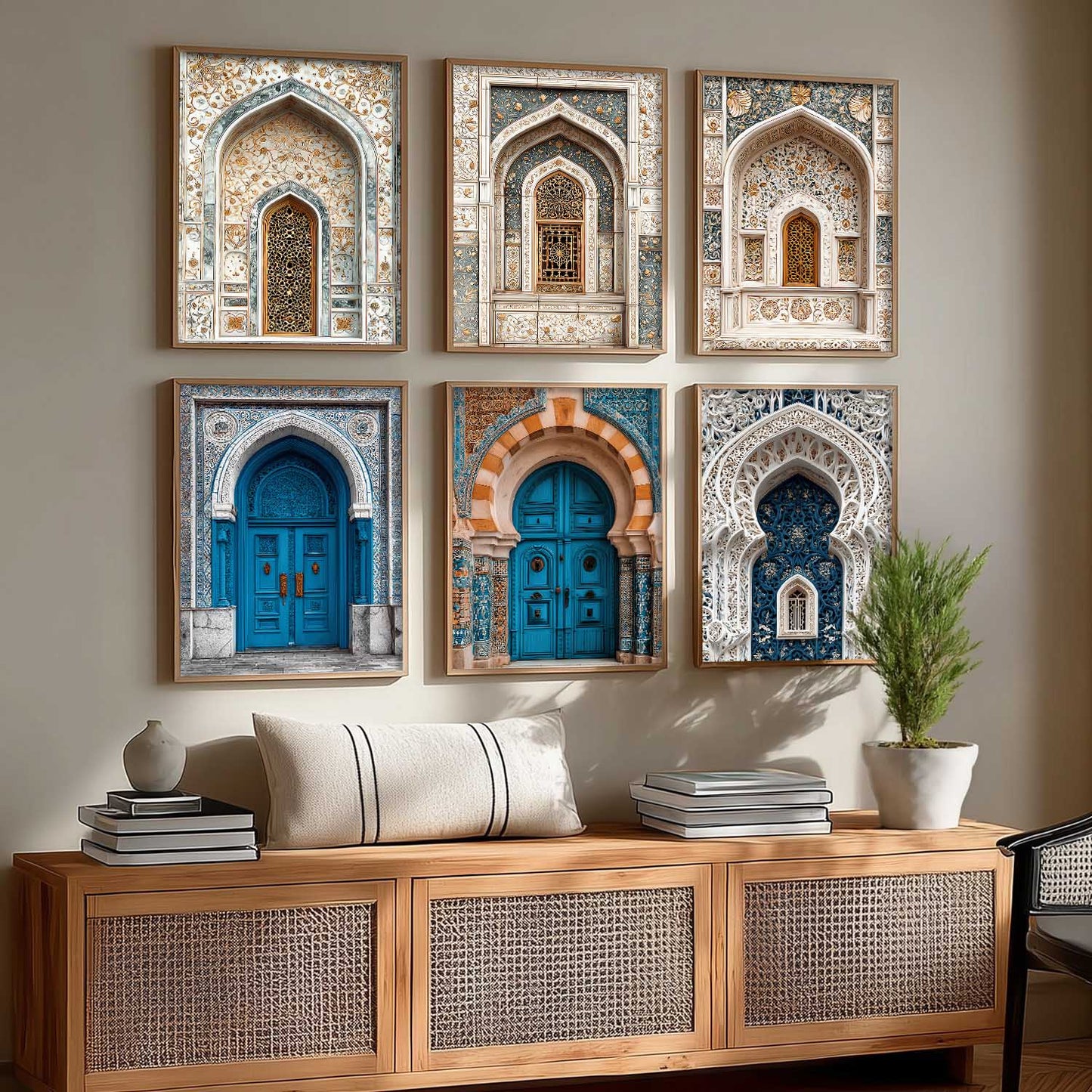 Traditional Wall Art Paintings with Frame for Living Room Bedroom