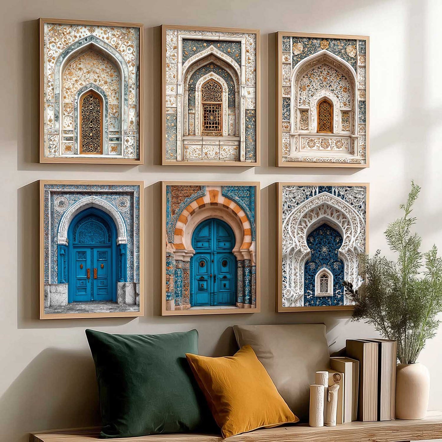 Traditional Wall Art Paintings with Frame for Living Room Bedroom