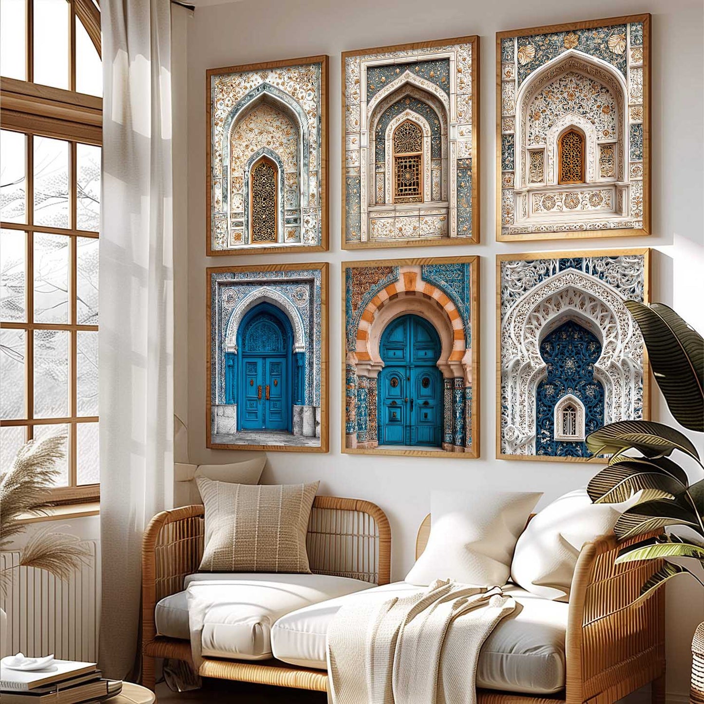 Traditional Wall Art Paintings with Frame for Living Room Bedroom