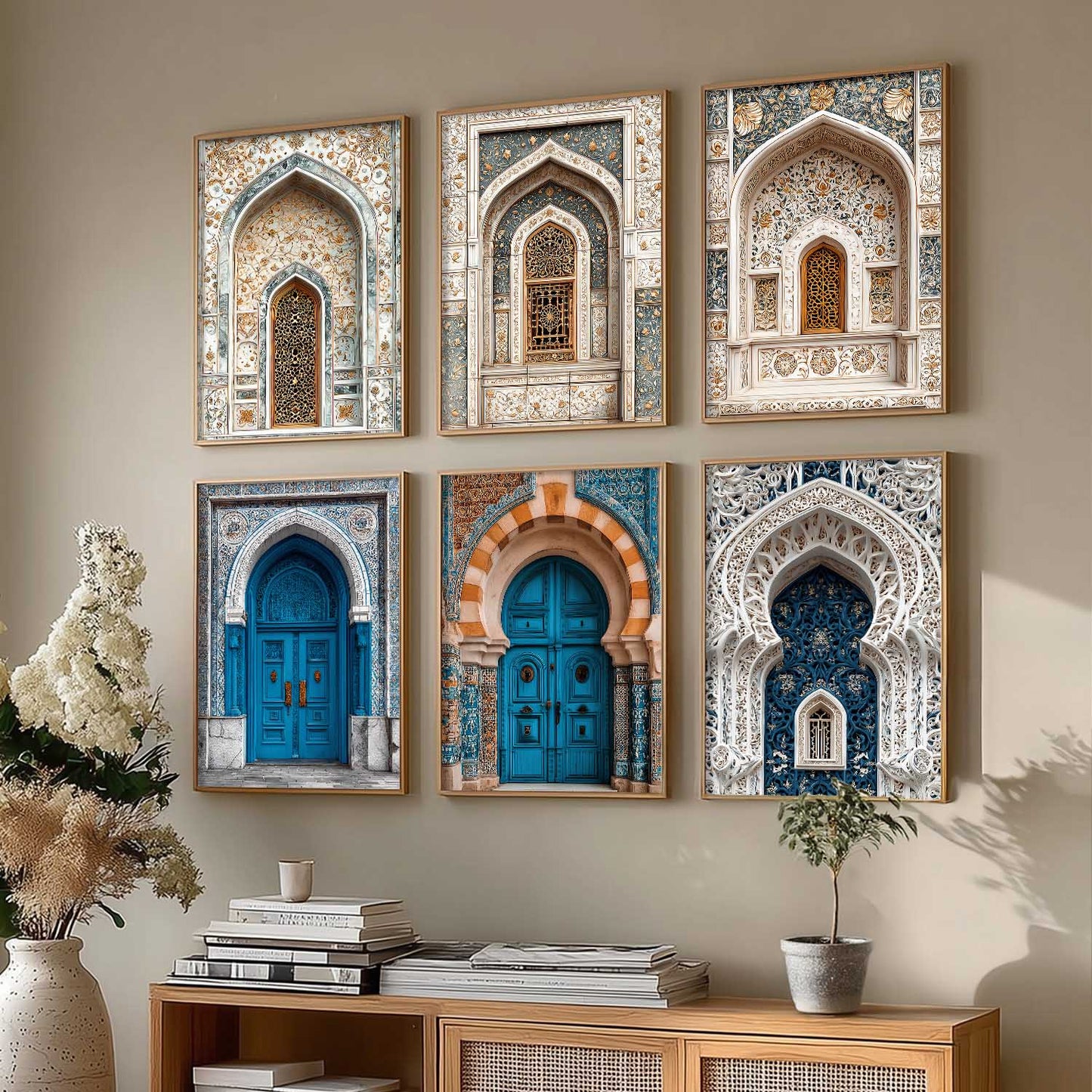 Traditional Wall Art Paintings with Frame for Living Room Bedroom