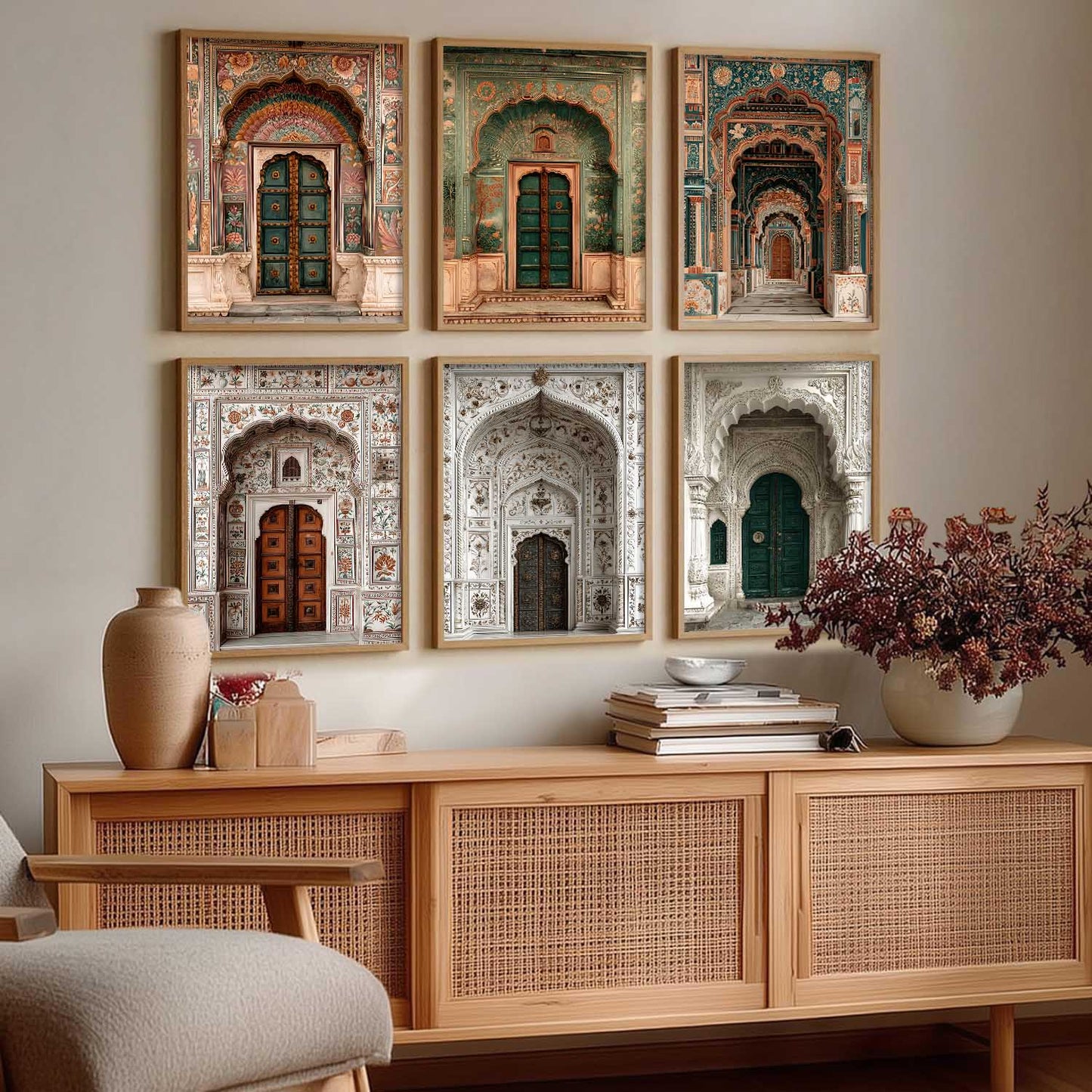 Traditional Wall Art Paintings with Frame for Living Room Bedroom