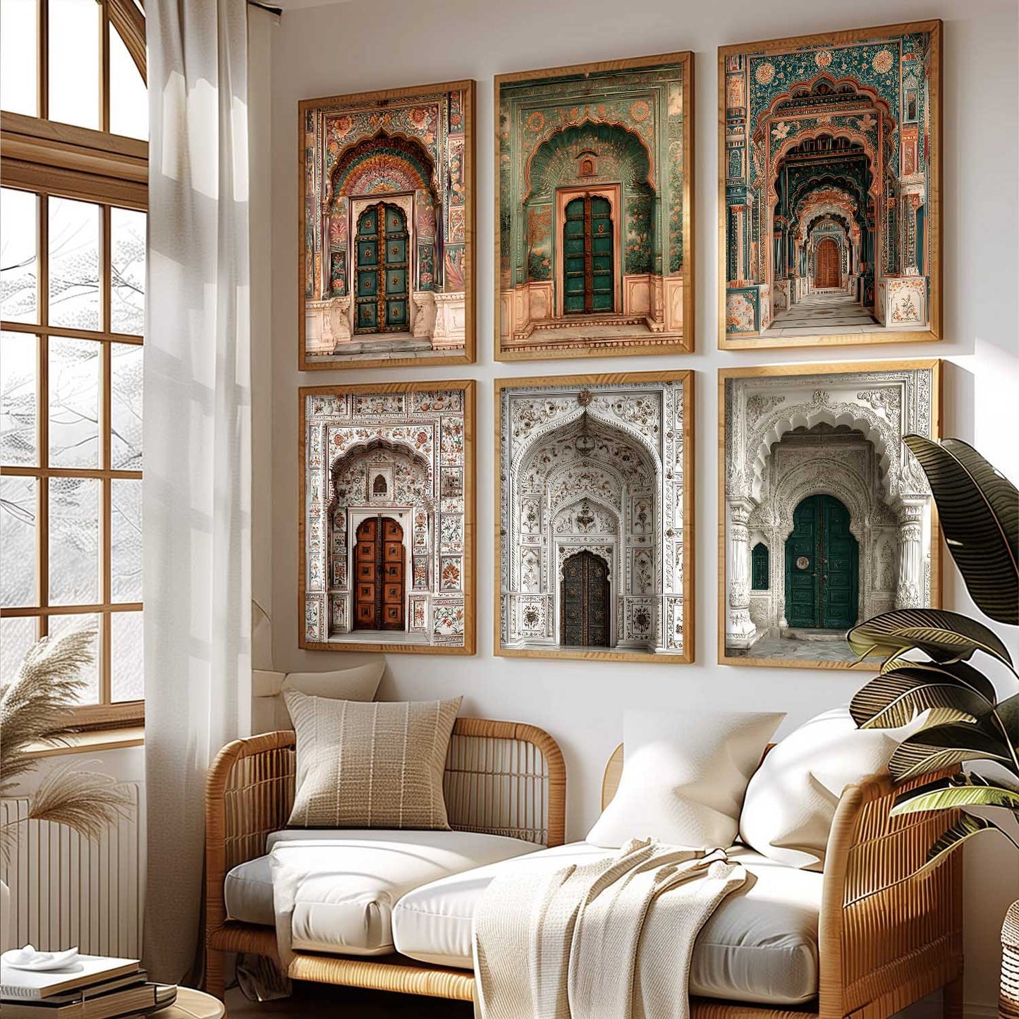 Traditional Wall Art Paintings with Frame for Living Room Bedroom