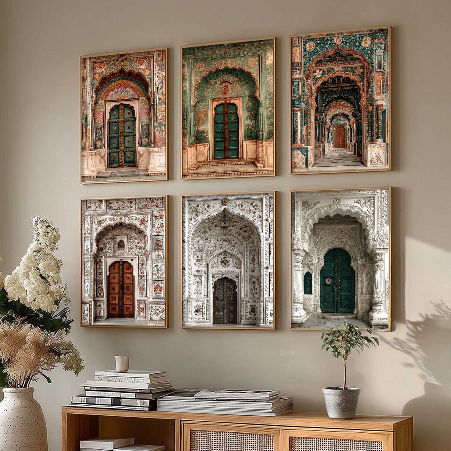 Traditional Wall Art Paintings with Frame for Living Room Bedroom