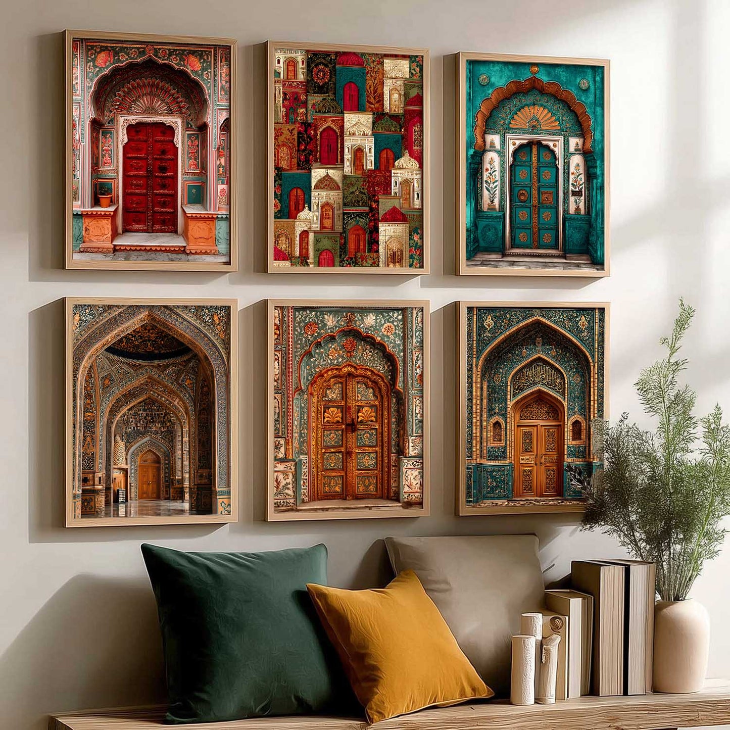 Traditional Wall Art Paintings with Frame for Living Room Bedroom