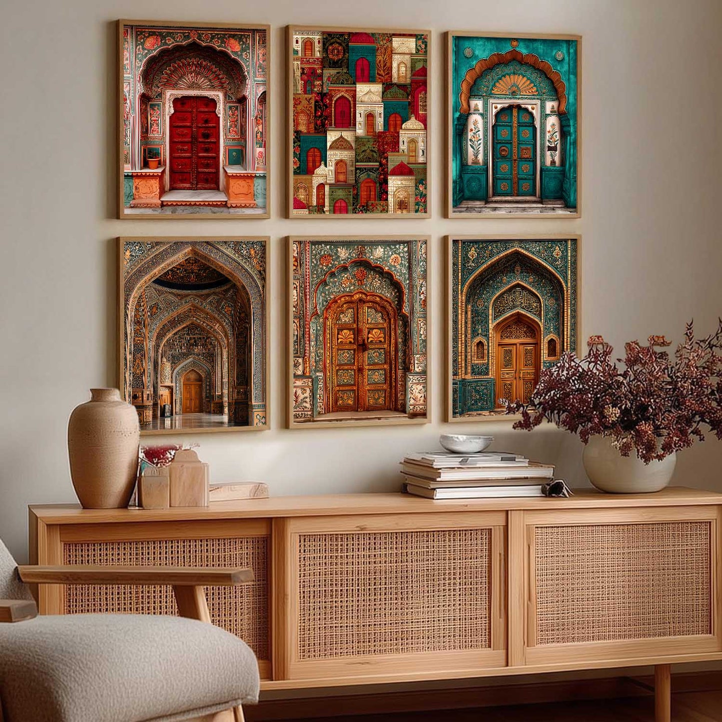 Traditional Wall Art Paintings with Frame for Living Room Bedroom