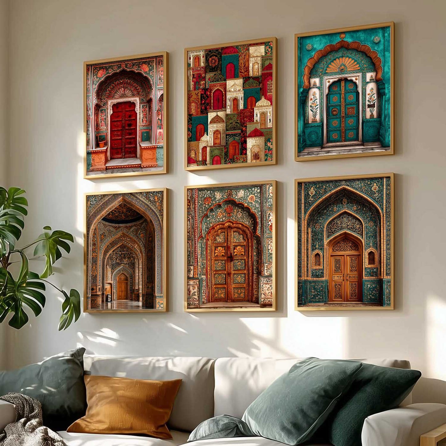 Traditional Wall Art Paintings with Frame for Living Room Bedroom