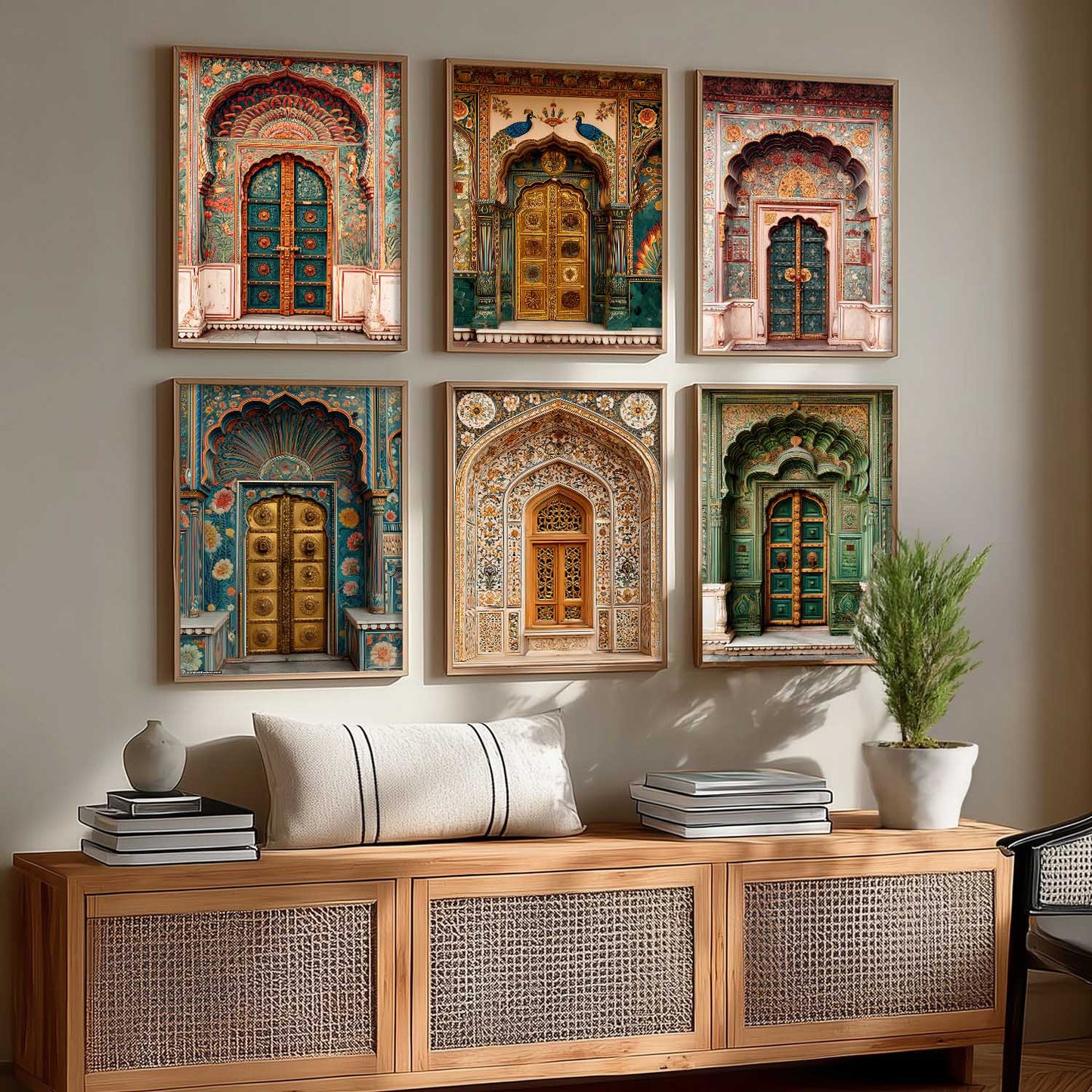 Traditional Wall Art Paintings with Frame for Living Room Bedroom