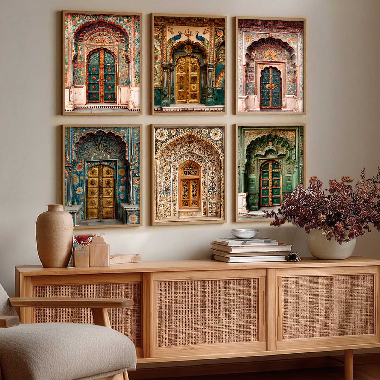 Traditional Wall Art Paintings with Frame for Living Room Bedroom