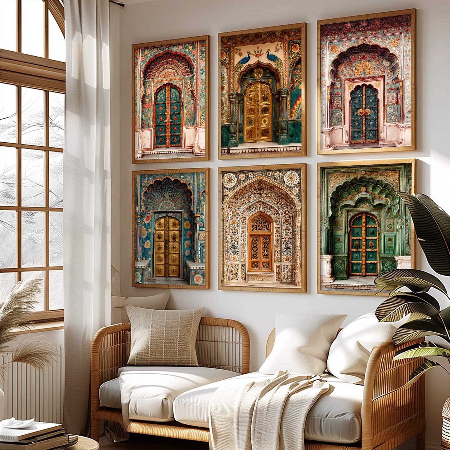 Traditional Wall Art Paintings with Frame for Living Room Bedroom