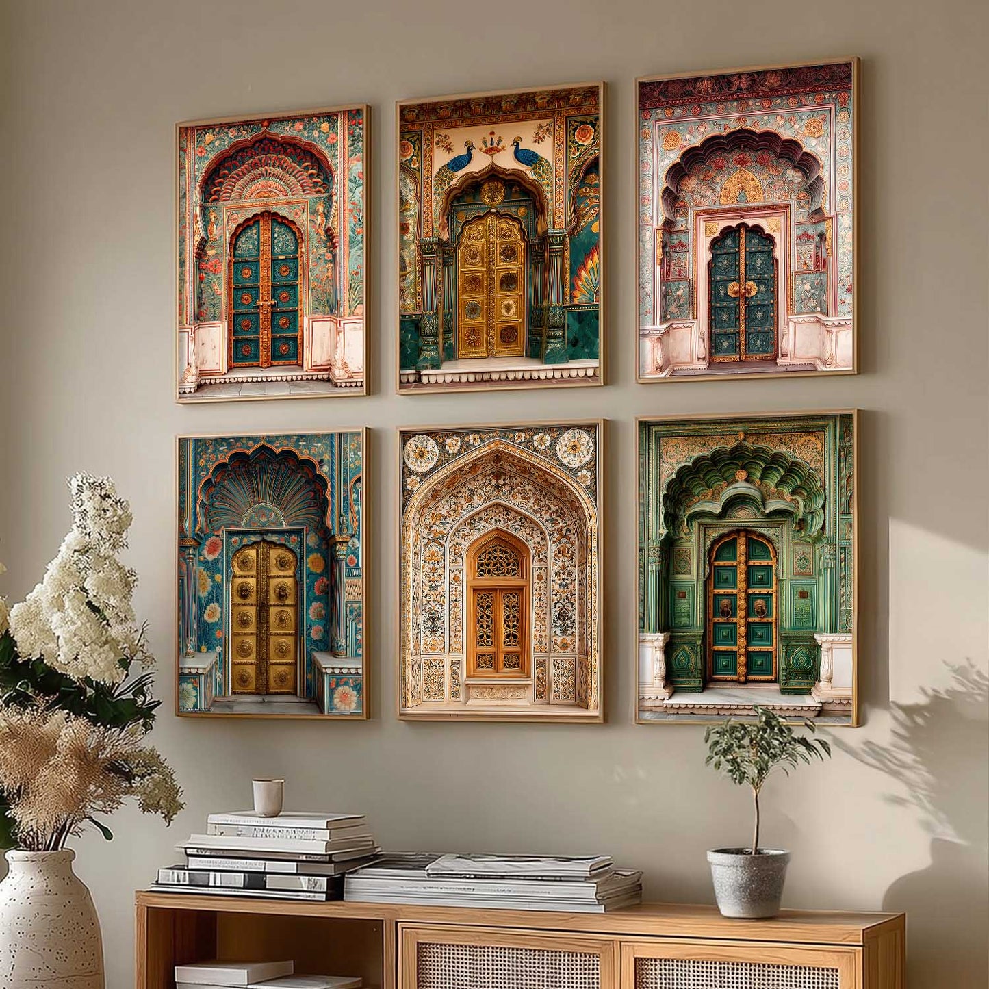 Traditional Wall Art Paintings with Frame for Living Room Bedroom