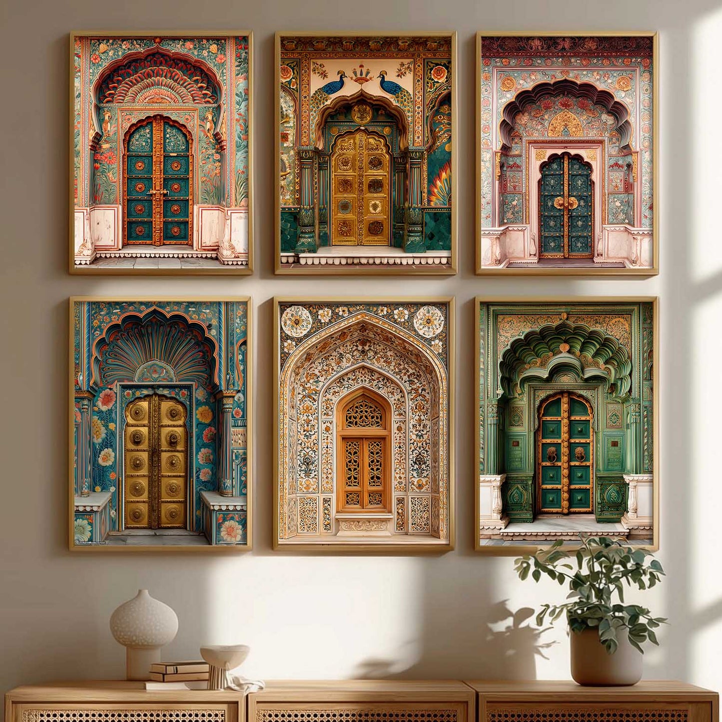 Traditional Wall Art Paintings with Frame for Living Room Bedroom
