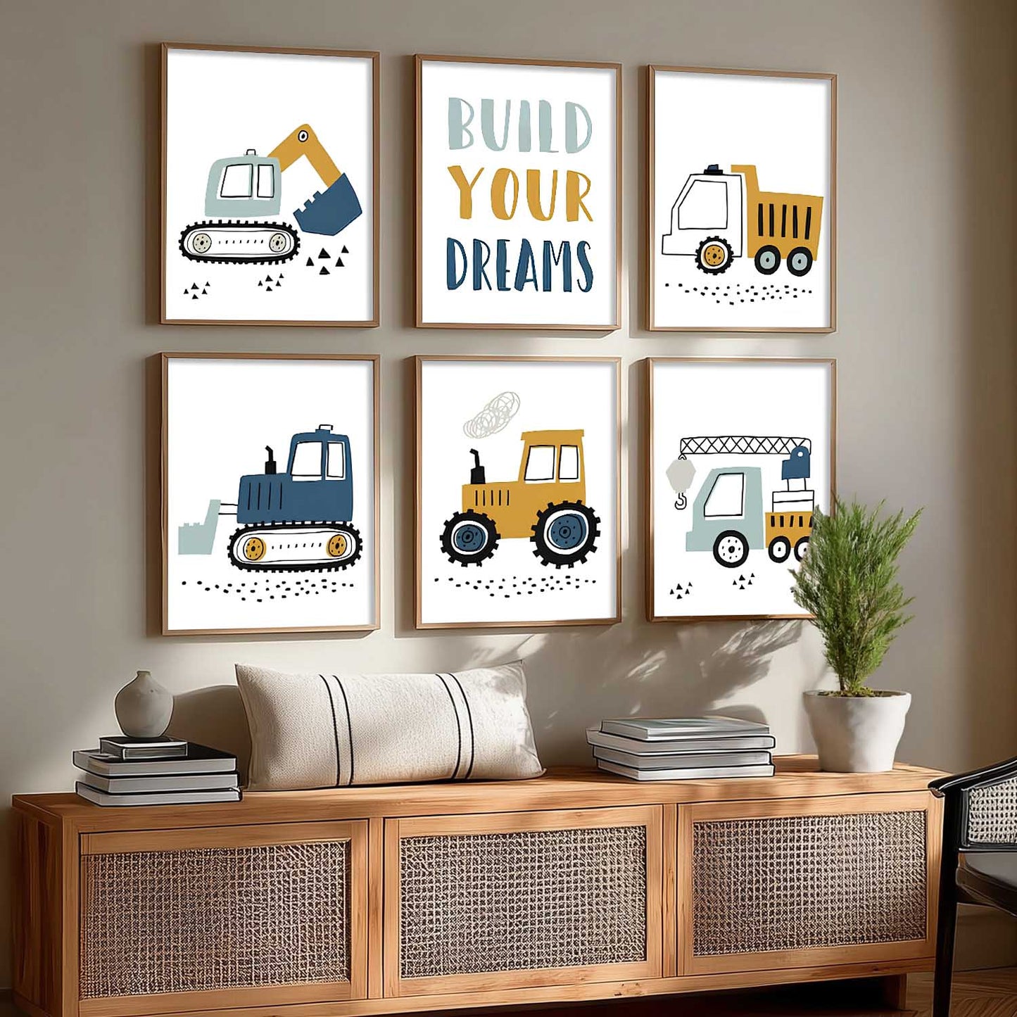 Toys Wall Art Paintings with Frame for Living Room Kids Bedroom