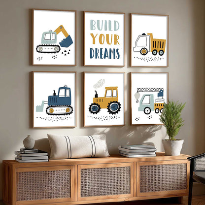 Toys Wall Art Paintings with Frame for Living Room Kids Bedroom