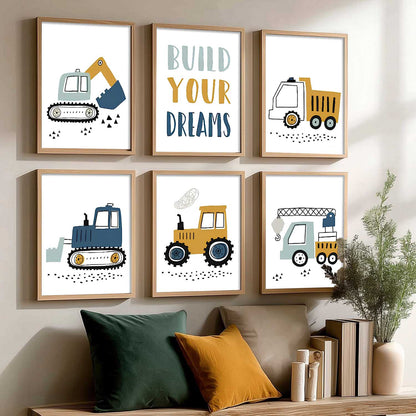Toys Wall Art Paintings with Frame for Living Room Kids Bedroom