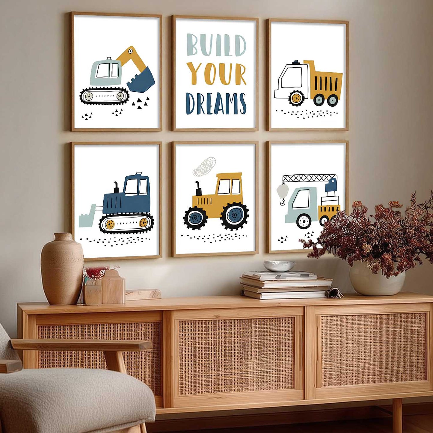 Toys Wall Art Paintings with Frame for Living Room Kids Bedroom