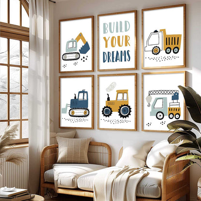 Toys Wall Art Paintings with Frame for Living Room Kids Bedroom