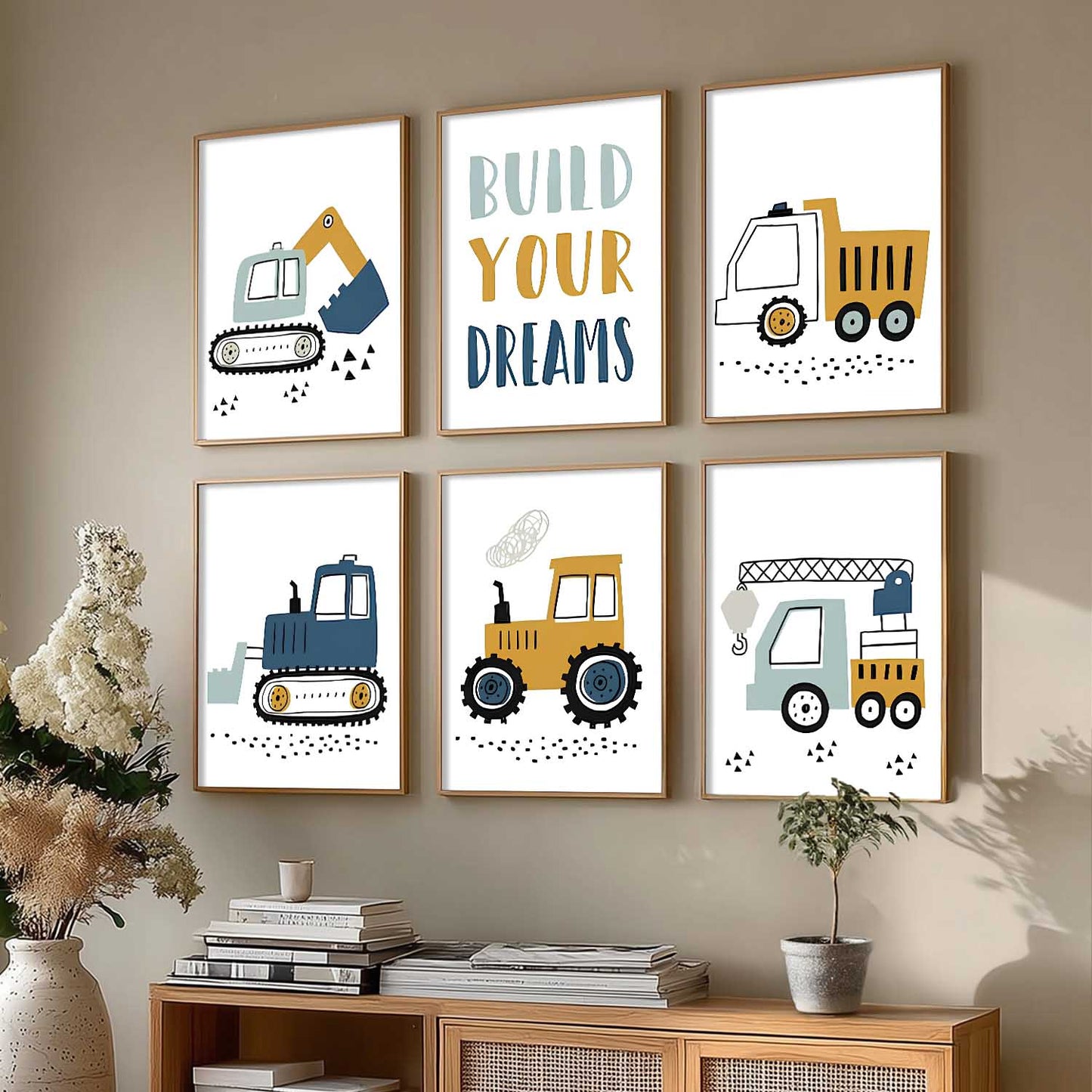 Toys Wall Art Paintings with Frame for Living Room Kids Bedroom