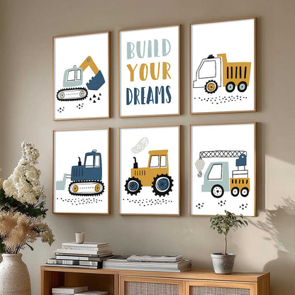Toys Wall Art Paintings with Frame for Living Room Kids Bedroom