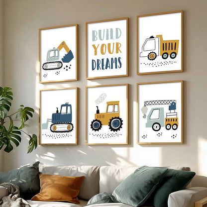 Toys Wall Art Paintings with Frame for Living Room Kids Bedroom