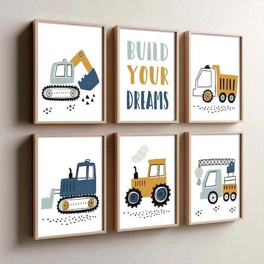 Toys Wall Art Paintings with Frame for Living Room Kids Bedroom