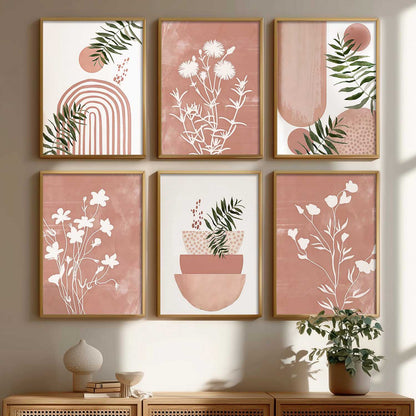 Boho Wall Art Paintings with Frame for Living Room  Bedroom