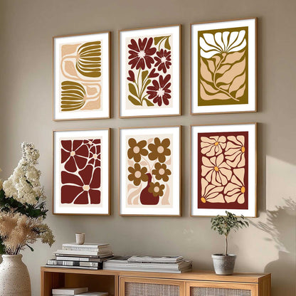 Floral Wall Art Paintings with Frame for Living Room Bedroom