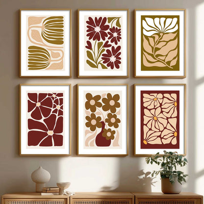 Floral Wall Art Paintings with Frame for Living Room Bedroom