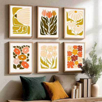 Botanical Wall Art Paintings with Frame for Living Room Bedroom