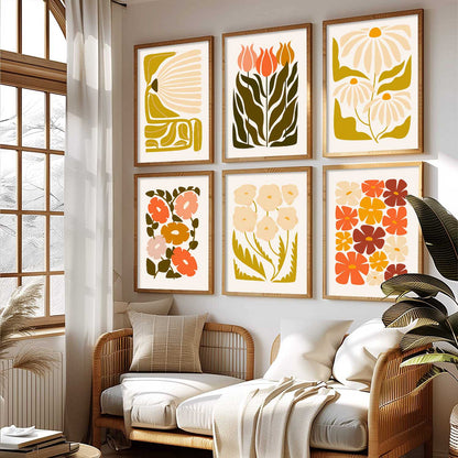 Botanical Wall Art Paintings with Frame for Living Room Bedroom