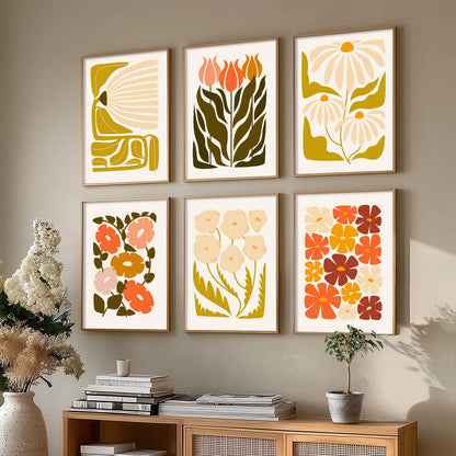 Botanical Wall Art Paintings with Frame for Living Room Bedroom