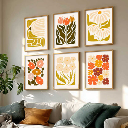 Botanical Wall Art Paintings with Frame for Living Room Bedroom
