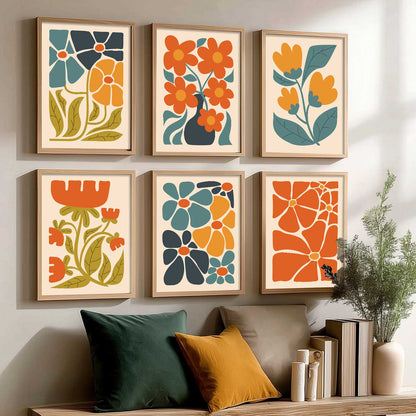Floral Wall Art Paintings with Frame for Living Room  Bedroom