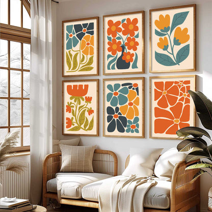 Floral Wall Art Paintings with Frame for Living Room  Bedroom