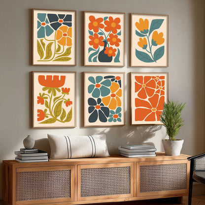 Floral Wall Art Paintings with Frame for Living Room  Bedroom