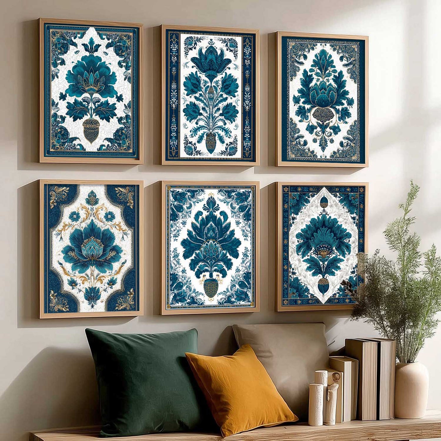 Traditional Pichwai Wall Art Paintings with Frame for Living Room Bedroom