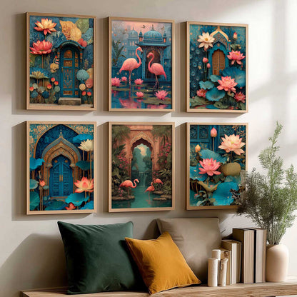 Traditional Madhubani Wall Art Paintings with Frame for Living Room  Bedroom