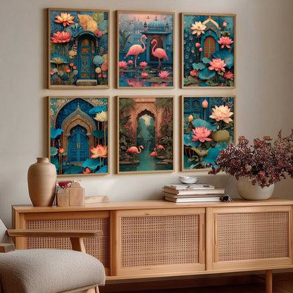 Traditional Madhubani Wall Art Paintings with Frame for Living Room  Bedroom