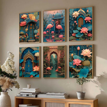 Traditional Madhubani Wall Art Paintings with Frame for Living Room  Bedroom