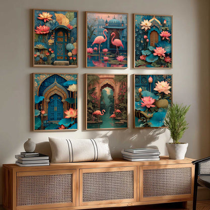 Traditional Madhubani Wall Art Paintings with Frame for Living Room  Bedroom