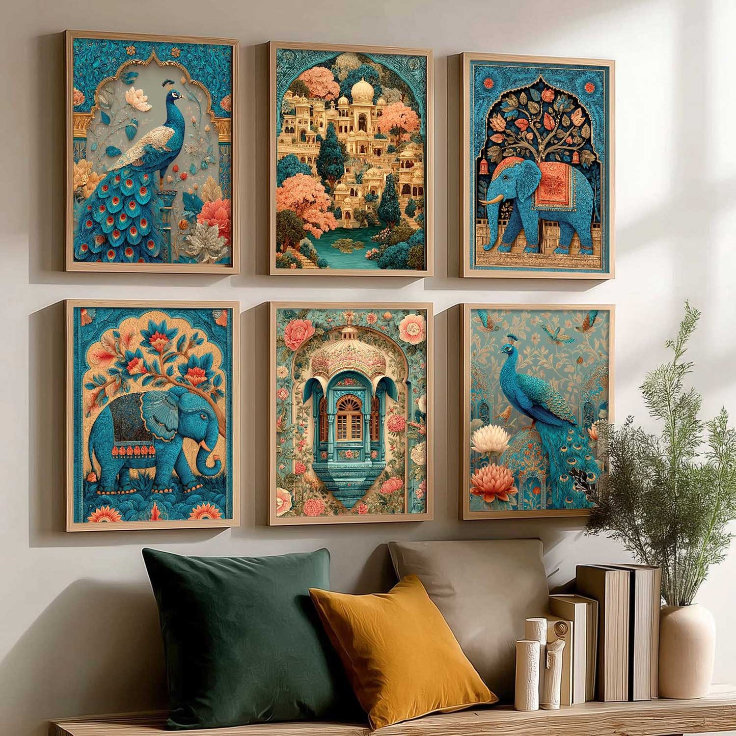 Traditional Wall Art Paintings with Frame for Living Room  Bedroom