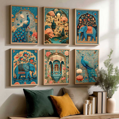 Traditional Wall Art Paintings with Frame for Living Room  Bedroom