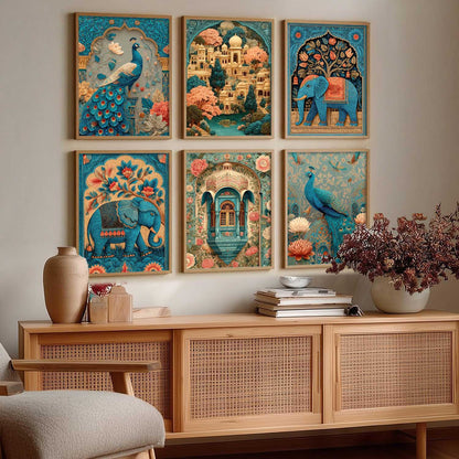 Traditional Wall Art Paintings with Frame for Living Room  Bedroom