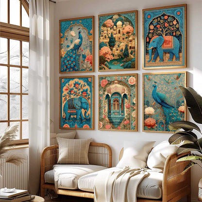 Traditional Wall Art Paintings with Frame for Living Room  Bedroom