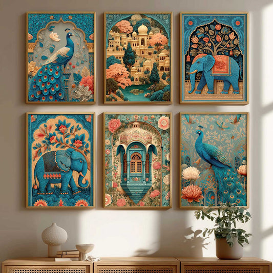Traditional Wall Art Paintings with Frame for Living Room  Bedroom