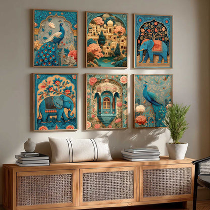 Traditional Wall Art Paintings with Frame for Living Room  Bedroom