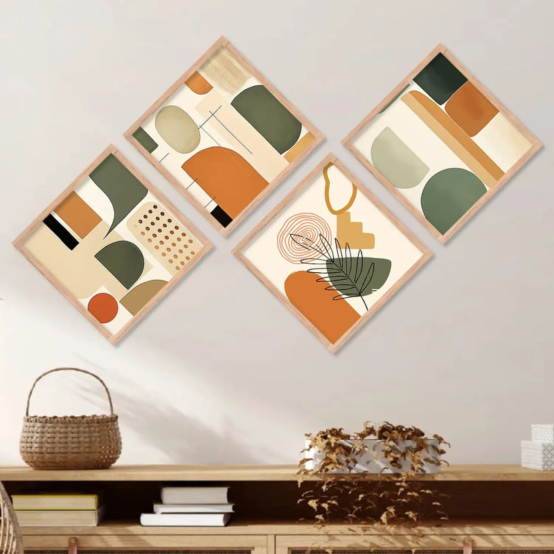 Modern Art Framed Print Combo for Home Living Room Office Wall Decor by Kotart store